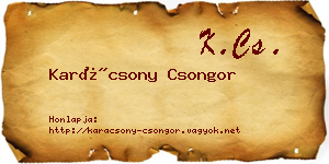 Karácsony Csongor névjegykártya